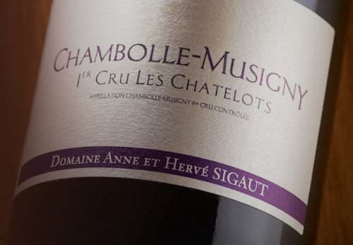 Anne et Hervé Sigaut, Les Chatelots Chambolle Musigny premier cru  Bourgogne Rouge- Hapiwine Shop